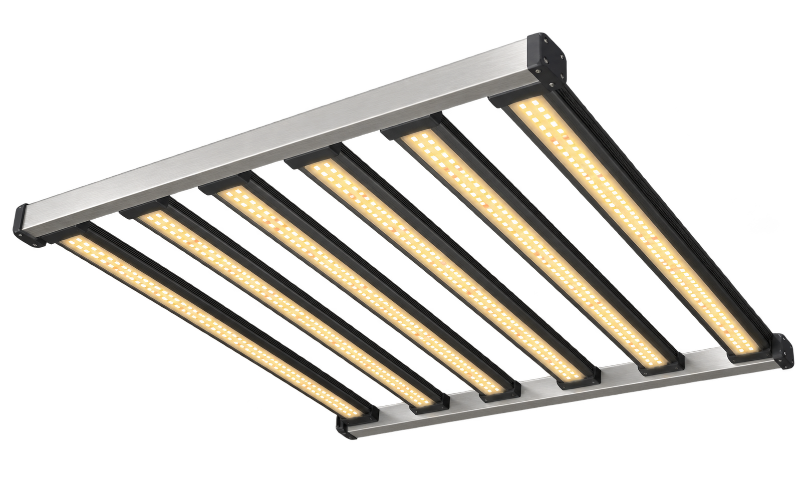Example black-frame LED grow-light fixture
